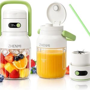 Portable Blender, Personal Blender for Smoothies & Shakes, Cordless, 33oz BPA-Free Vessel, 18000RPM Motor, Leakproof Lid with Sip Spout, USB-C Rechargeable, Easy-to-Clean Parts (Green)